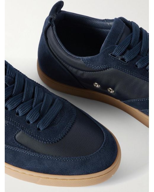 Christian Louboutin Blue Tutti Rui Suede And Shell Sneakers for men