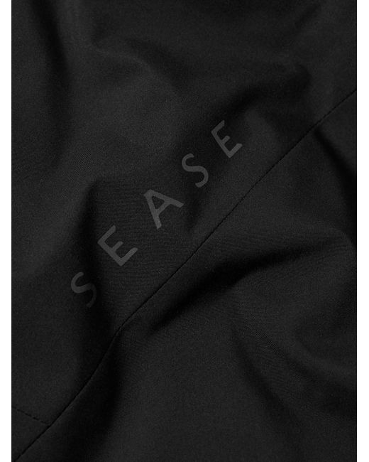 Sease Black Padded Virgin Wool And Silk-Blend Flannel Jacket for men