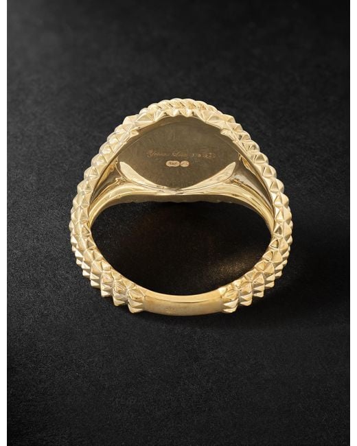 Yvonne Léon Black Gold Diamond Ring for men