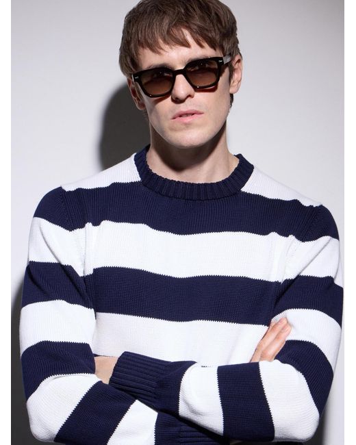 Ahlem Brown Champ De Mars Square-Frame Tortoiseshell Acetate Sunglasses for men