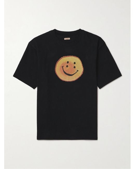 T-shirt in jersey di cotone con logo Rainbow Trunky di Kapital in Black da Uomo