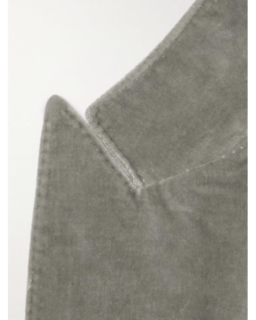 Tom Ford Gray Atticus Slim-fit Cotton-velvet Blazer for men