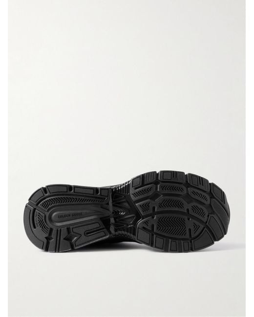 Golden Goose Deluxe Brand Black Lightstar Rubber-Trimmed Leather And Mesh Sneakers for men