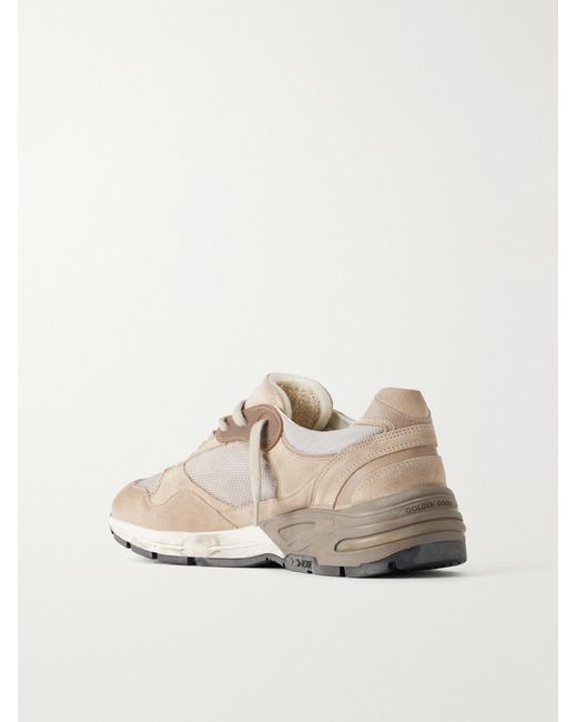Golden Goose Deluxe Brand White Running Dad Suede-Trimmed Mesh Sneakers for men
