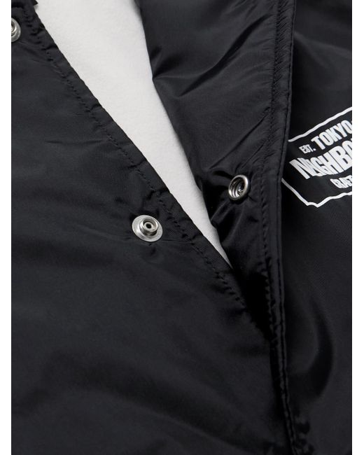 Neighborhood Blue Logo-print Fleece-lined Nylon Jacket for men
