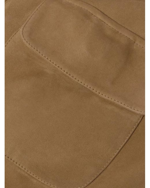 Loro Piana Brown Suede Overshirt for men