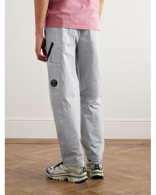 Pantaloni in twill di cotone Micro Reps di C P Company in Gray da Uomo