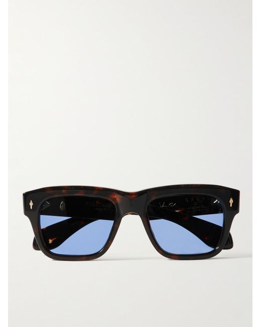 Jacques Marie Mage Black Cash Square-frame Tortoiseshell Acetate And Gold-tone Sunglasses for men