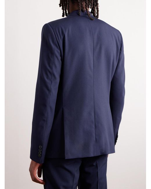 Dries Van Noten Blue Slim-fit Wool Blazer for men