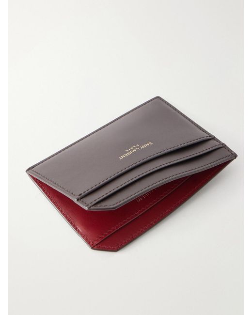 Saint Laurent Brown Leather Cardoholder for men