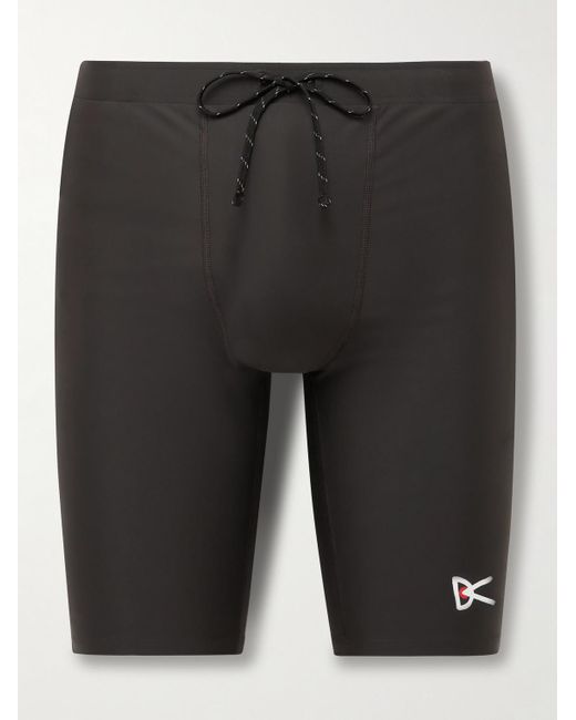 District Vision Black Speed Tight Stretch Recycled-Jersey Running Tights for men