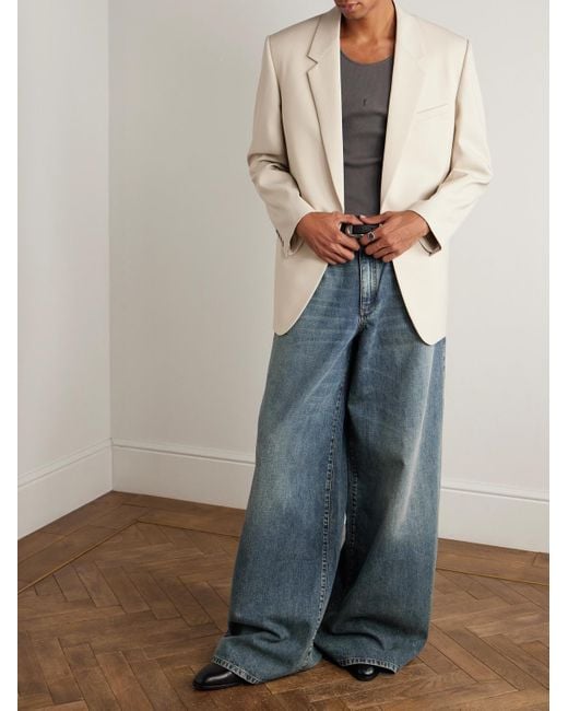 Balmain Blue Wide-leg Jeans for men