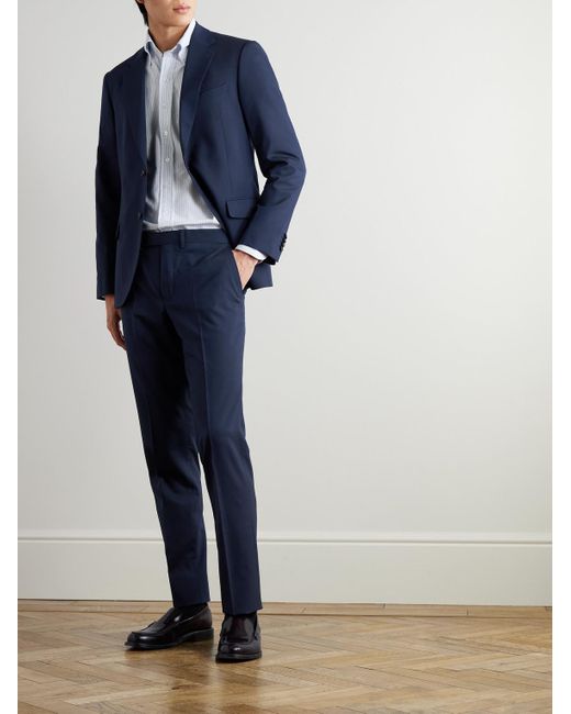 Mr P. Blue Regular-Fit Wool-Blend Suit Jacket for men