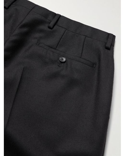 Mr P. Black Philip Slim-Fit Straight-Leg Wool-Twill Suit Trousers for men