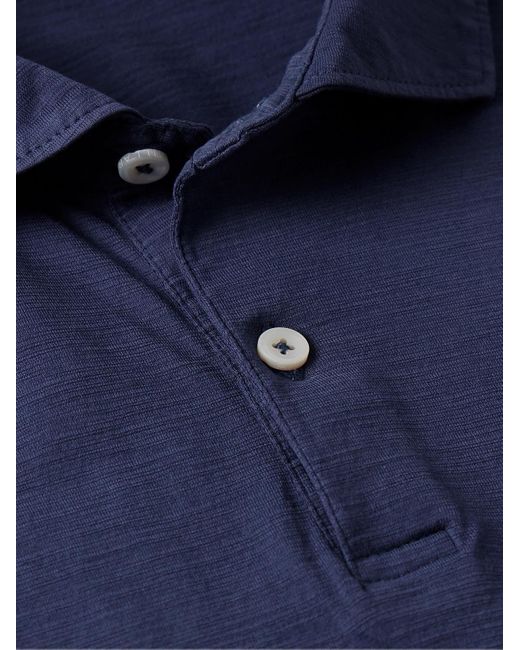 Polo in jersey di cotone Pima Journeyman di Peter Millar in Blue da Uomo