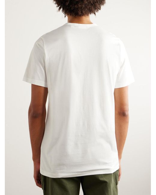 Handvaerk White Pima Cotton-Jersey T-Shirt for men