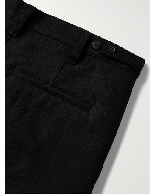 FRAME Black Wide-Leg Virgin Wool Cargo Trousers for men