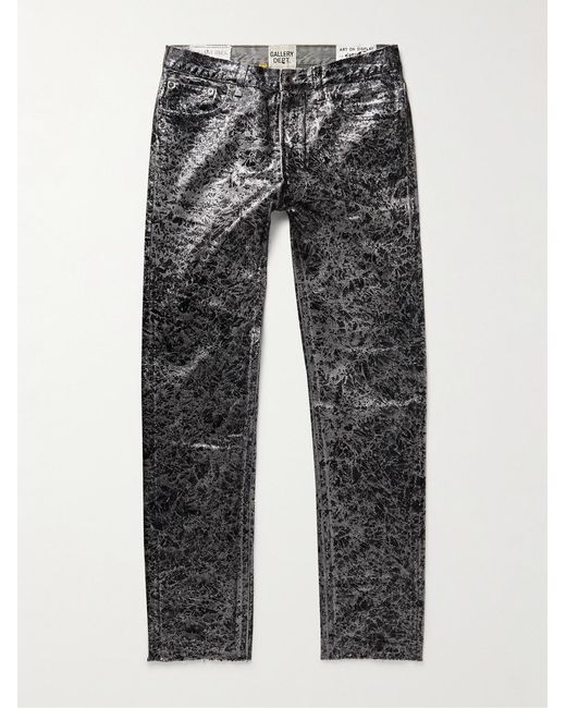 GALLERY DEPT. Gray Analog 5001 Slim-Fit Metallic Painted Jeans for men