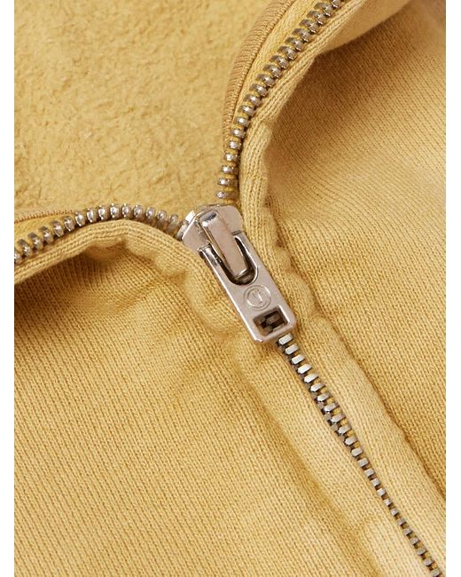 GALLERY DEPT. Metallic Logo-print Bleached Cotton-jersey Zip-up Hoodie for men