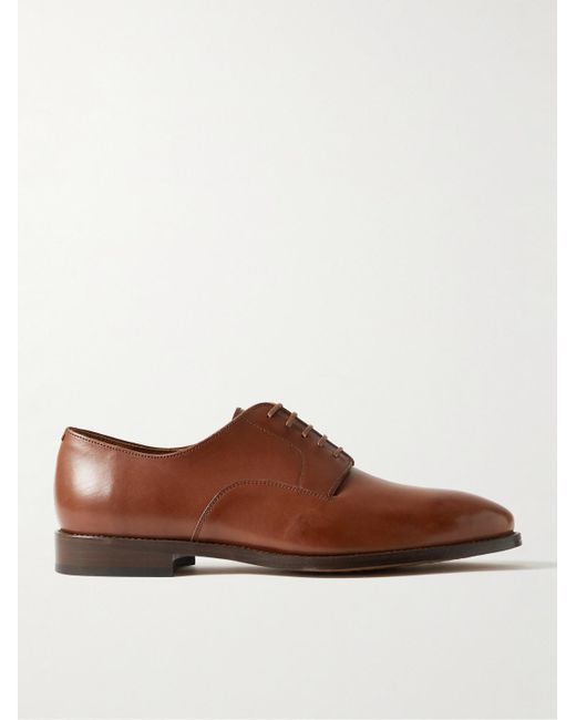 Paul Smith Brown Fes Leather Derby Shoes for men