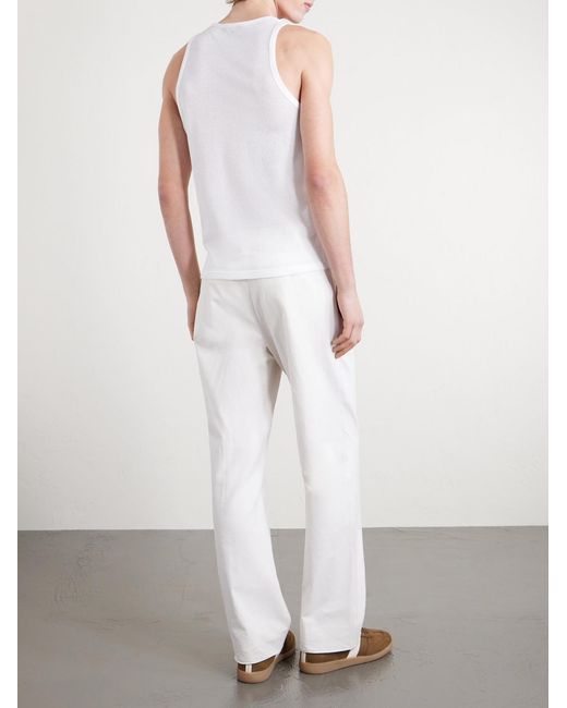 Tom Ford White Open-knit Cotton Tank Top for men