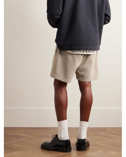 Acne Natural Rego U Straight-leg Cotton-jersey Shorts for men