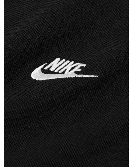 Nike Black Club Logo-embroidered Cotton-piqué Polo Shirt for men