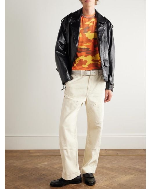 GALLERY DEPT. Orange Souvenir Camouflage Logo-Print Cotton-Jersey T-Shirt for men