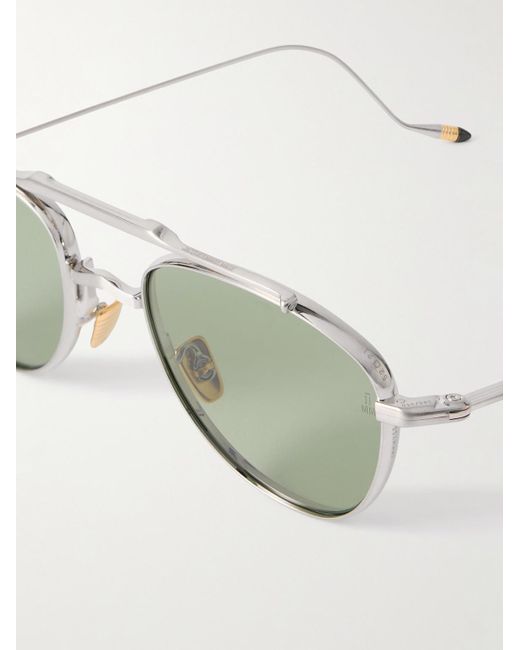 Jacques Marie Mage Green Yellowstone Forever Mollies Aviator-Style Beta Titanium Sunglasses for men