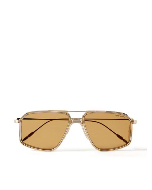 Jacques Marie Mage Metallic Decade Collection Jagger Aviator-Style Beta Titanium Sunglasses for men