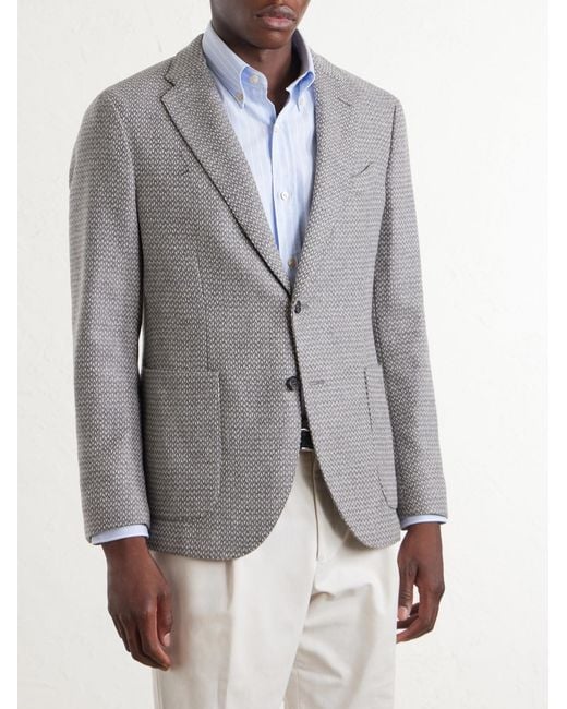 Slowear Gray Wool And Cashmere-Blend Blazer for men