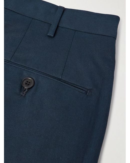 Slowear Blue Incotex Slim-fit Cotton And Cashmere-blend Trousers for men