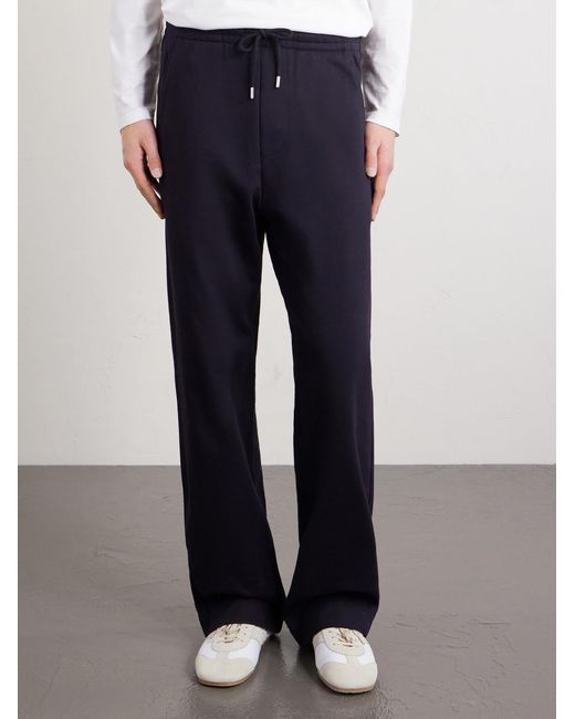 Dries Van Noten Blue Cotton-Jersey Sweatpants for men