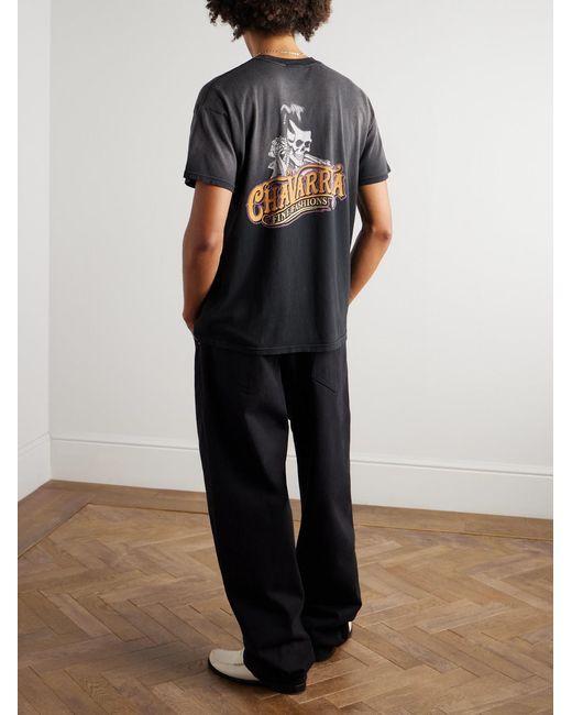 Willy Chavarria Black Chavarria Pomade Easy Logo-Print Cotton-Jersey T-Shirt for men