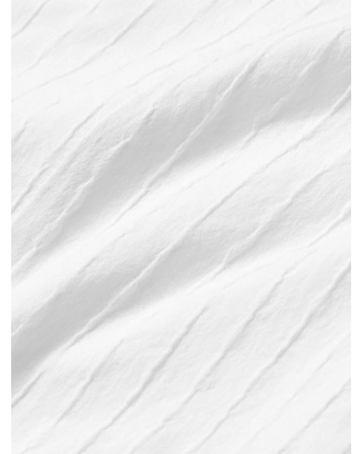 Rohe White Striped Textured Cotton-blend Poplin Shirt for men