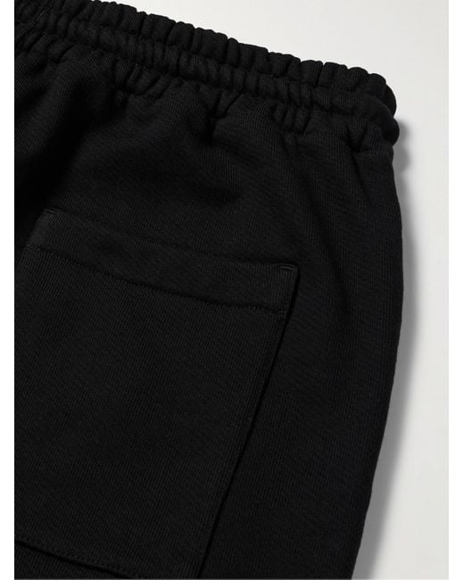 Off-White c/o Virgil Abloh Black Skate Straight-leg Logo-embroidered Cotton-jersey Drawstring Shorts for men