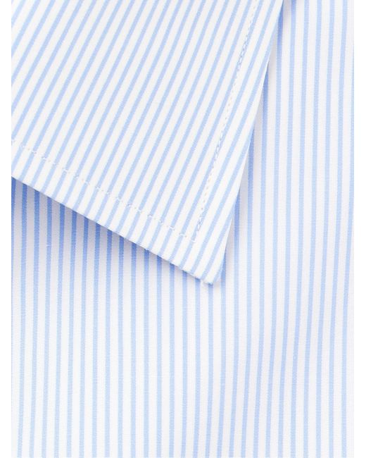 Tom Ford Blue Striped Cotton-poplin Shirt for men