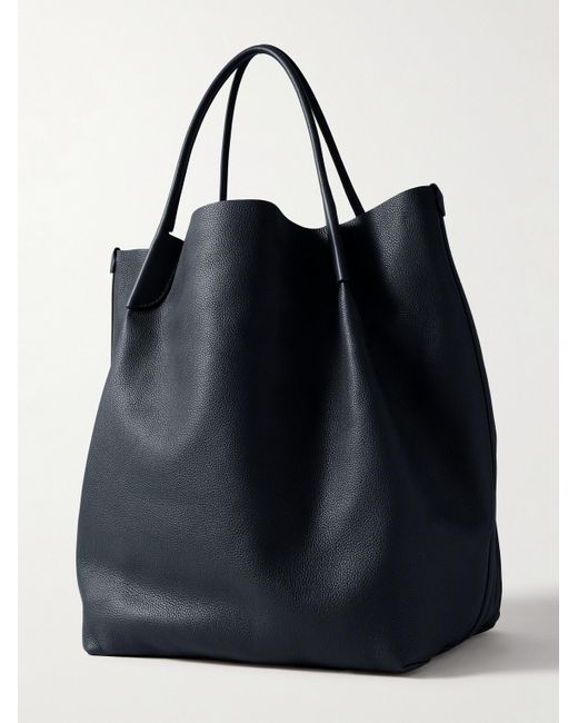 Black leather tote bag mens discount