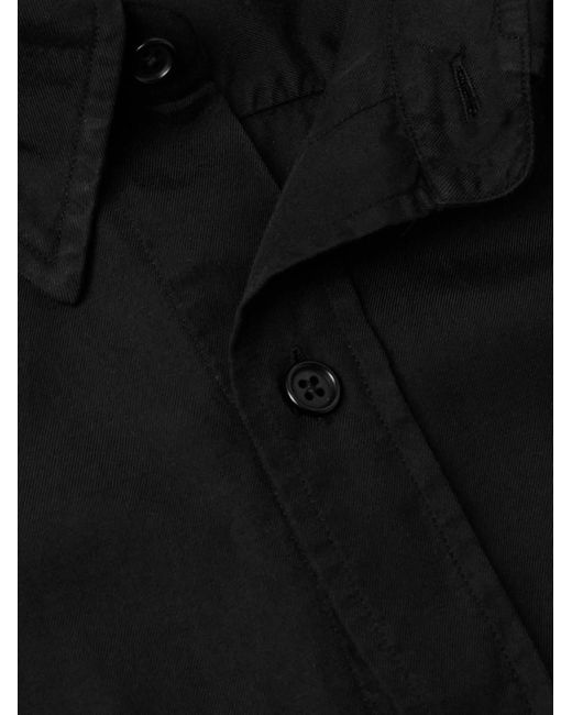 Tom Ford Black Cutaway-collar Twill Shirt for men