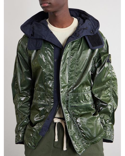 Stone Island Green New Balance Cotton-Ripstop Jacket for men