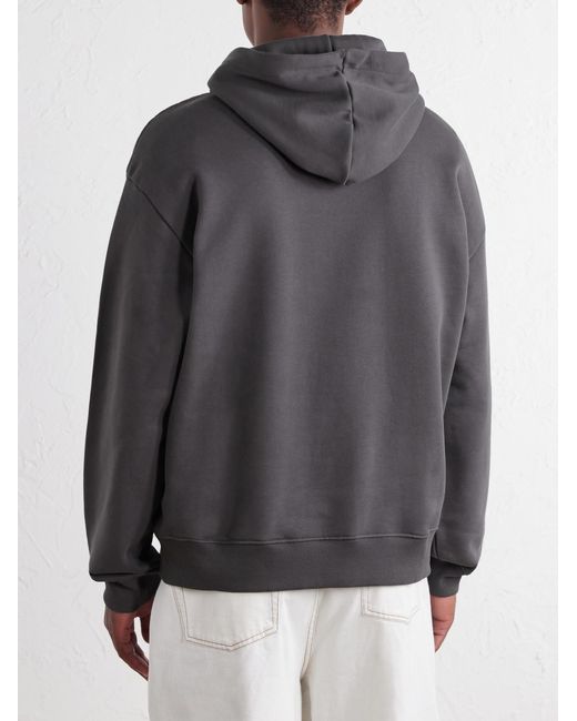 NN07 Gray David 3014 Organic Cotton-Jersey Hoodie for men