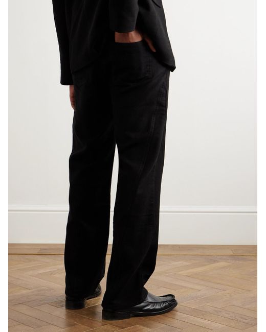 Séfr Black Santana Straight-leg Lyocell And Cotton-blend Suit Trousers for men