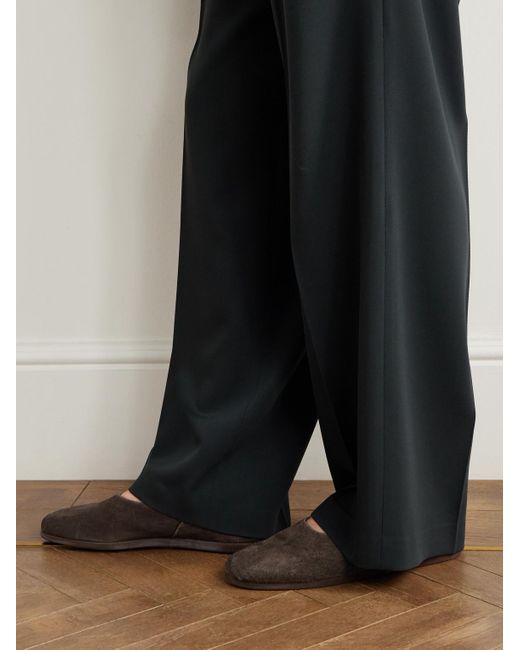 STÒFFA Brown Suede Slippers for men