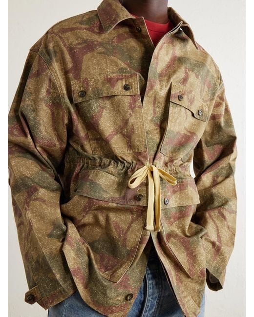 MANAAKI Natural Niha Camouflage-Print Denim Jacket for men
