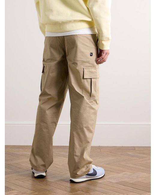 Pantaloni cargo a gamba dritta in misto cotone ripstop con logo ricamato Club di Nike in Natural da Uomo