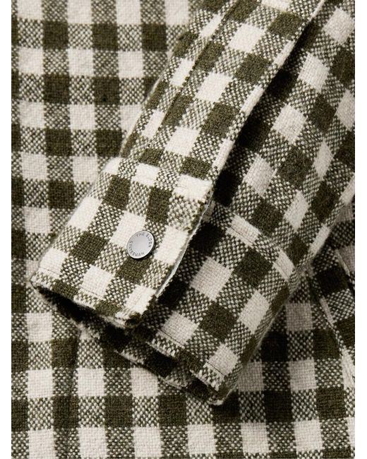 The Elder Statesman Black Decon Gingham Cashmere Jacket for men