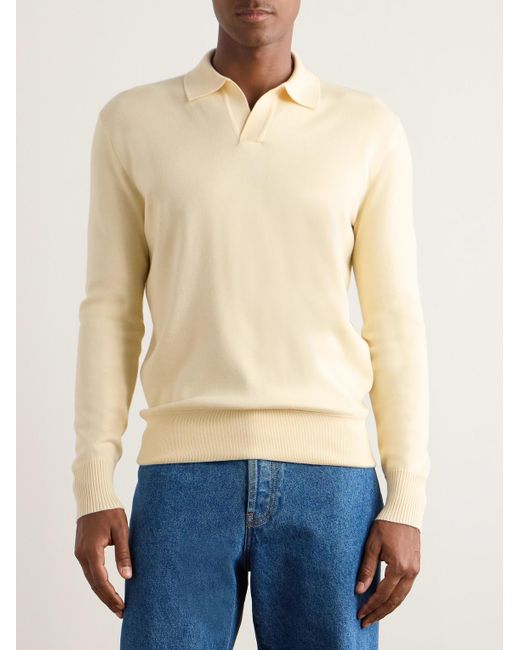Loro Piana Natural Wool Polo Shirt for men
