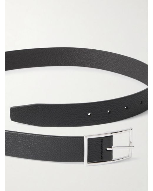 Andersons Black 3Cm Full-Grain Leather Belt for men