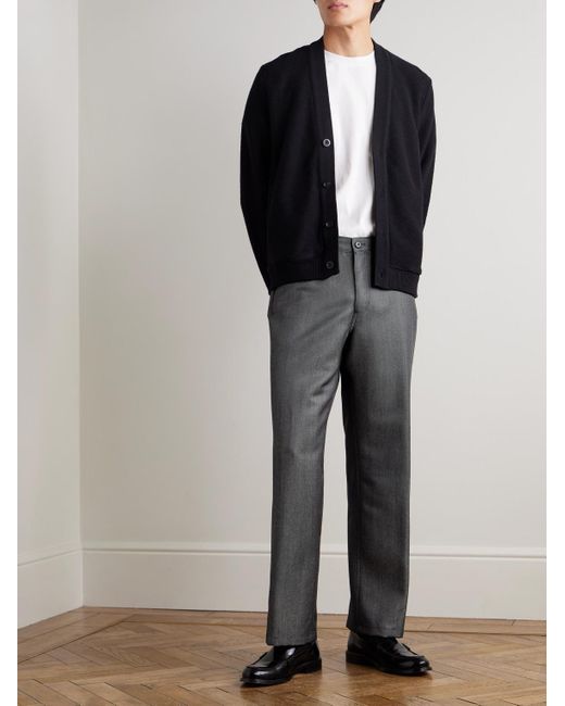 Mr P. Gray Straight-Leg Wool And Mohair-Blend Jeans for men