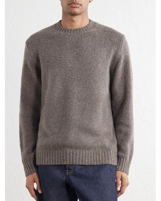 NN07 Gray Lee 6598 Merino Wool-Blend Sweater for men